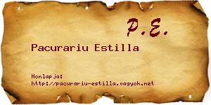 Pacurariu Estilla névjegykártya